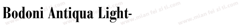 Bodoni Antiqua Light字体转换